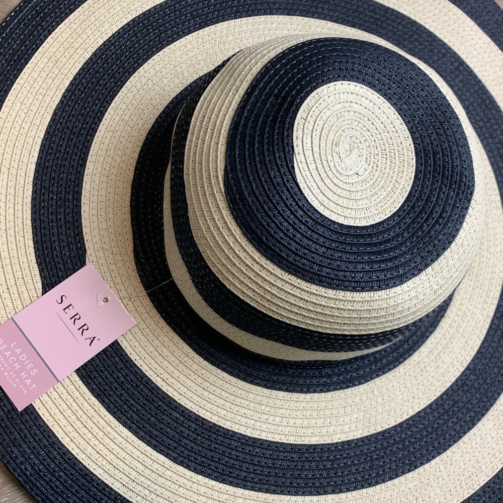 SERRA Striped Straw/Paper Sun Hat